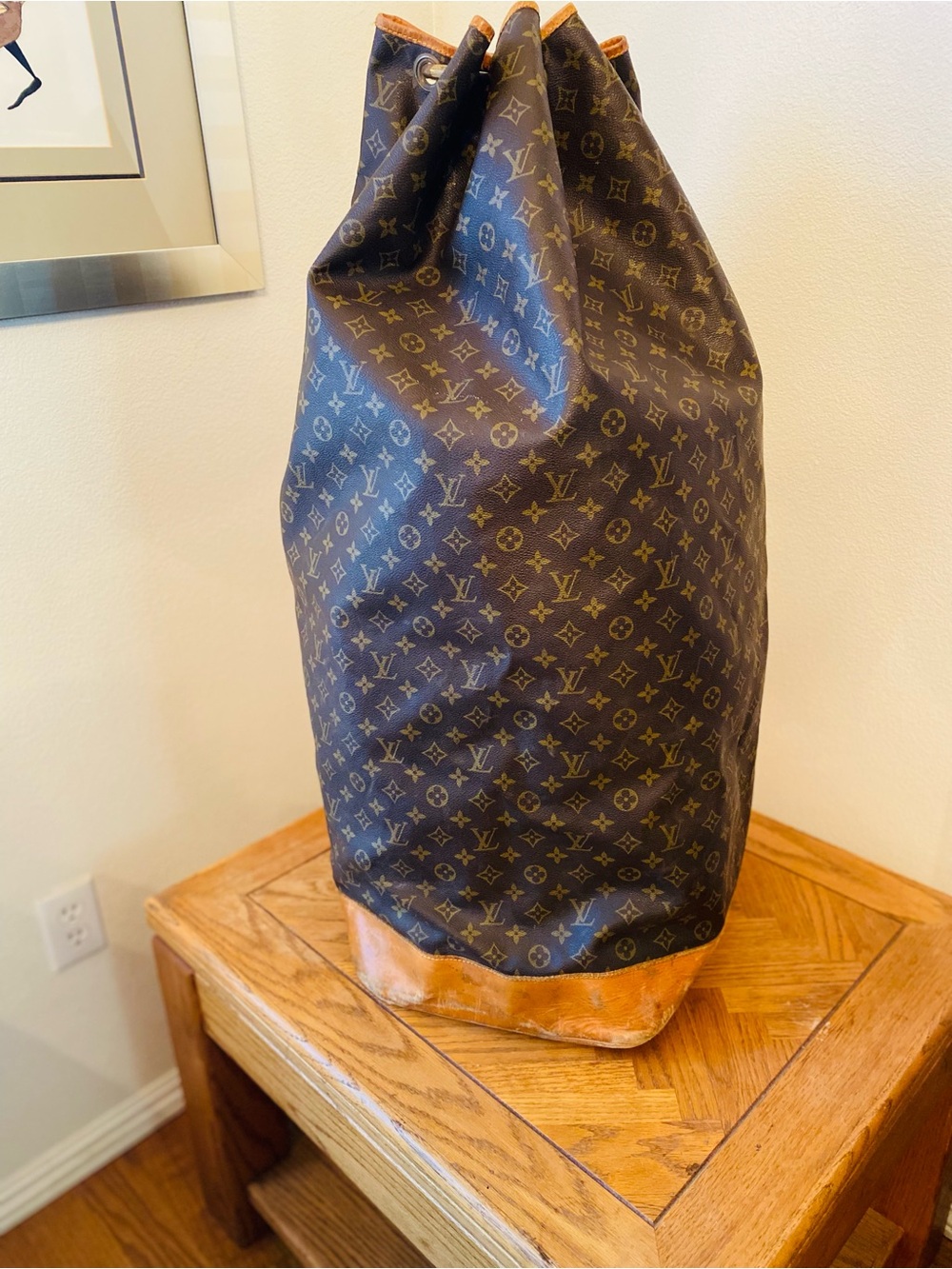 Vintage Louis Vuitton Monogram Canvas Marin Duffel Bag - Brown & Tan
